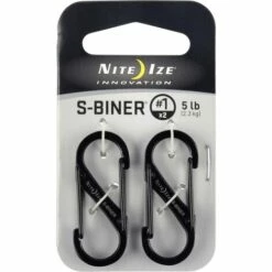 NITE Ize NI-SB1-2PK-01 Mousqueton 3.96 Mm X 1.42 Mm 2 Pc(s) - Noir