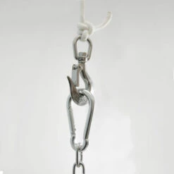 AMANKA Mousqueton Avec émerillon Pivotant 5x115mm En Acier Inox Métal Inoxydable Pour Accrocher Sièges Suspendus Max 150kg -Equipement antichute Soldes 10974287 3