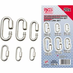 BGS TECHNIC ASSORTIMENT DE MAILLONS RAPIDES MOUSQUETONS DE 3.5 A 8 Mm -Equipement antichute Soldes 12186465 2