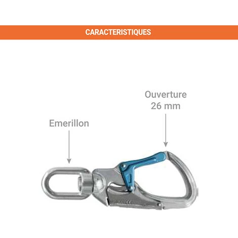 EPI - MATISERE Antichute Avec Système De Secours 12m - Aluminium - Mousqueton 85mm - 41-HRA-12 4 EPI - MATISERE Antichute Avec Système De Secours 12m - Aluminium - Mousqueton 85mm - 41-HRA-12 – Image 2