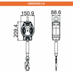 EPI - MATISERE Antichute à Rappel Automatique Avec Sangle Polyester - 12 M - FA2050412 -Equipement antichute Soldes 12208662 3