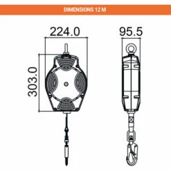 EPI - MATISERE Antichute à Rappel Automatique Avec Sangle Polyester - 12 M - FA2050412 -Equipement antichute Soldes 12208662 4