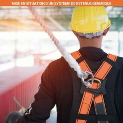 EPI - MATISERE Longe De Retenue En Corde Tressée Avec Connecteurs - 1.5 M - FA4050315 -Equipement antichute Soldes 12208788 4