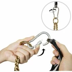 TODECO Trapèze En Bois, Balançoire Avec Anneaux De Gymnastique, Vert, 200 Cm, Mousqueton Et Ceinture, Matériau: Plastique (PP, PE), Bois -Equipement antichute Soldes 13333083 4