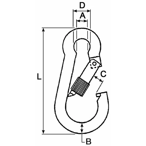 LEM SELECT Mousqueton Zingué Ø 6 (Lot De 5) 4 LEM SELECT Mousqueton Zingué Ø 6 (Lot De 5) – Image 2