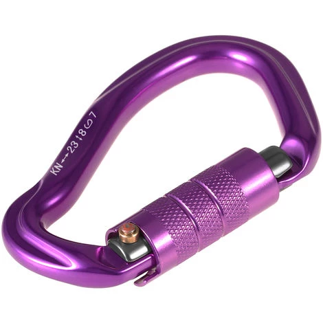 ASUPERMALL Mousqueton A Verrouillage Automatique 23Kn, Violet 5 ASUPERMALL Mousqueton A Verrouillage Automatique 23Kn, Violet – Image 3