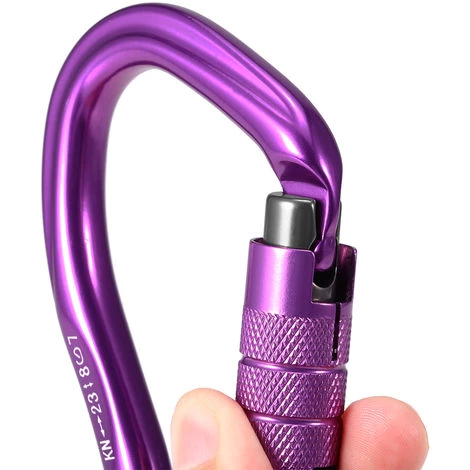 ASUPERMALL Mousqueton A Verrouillage Automatique 23Kn, Violet 6 ASUPERMALL Mousqueton A Verrouillage Automatique 23Kn, Violet – Image 4