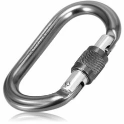 ASUPERMALL Mousqueton A Fermeture Verrouillable 25Kn, Gris, Sgm7108B