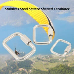 ASUPERMALL Mousqueton Carre A Verrouillage Rapide En Acier Inoxydable, S7380-0060 -Equipement antichute Soldes 19168564 5