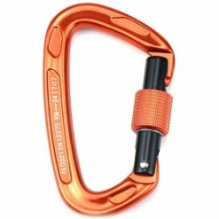 ASUPERMALL Mousqueton, Avec Fermeture A Vis, 24Kn, Orange