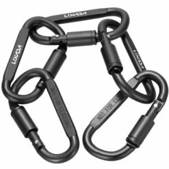 Lixada En Alliage D'Aluminium D-Anneau De Verrouillage Mousqueton A Vis De Verrouillage De Suspension Crochet Boucle Porte-Cles Pour Camping En Plein Air Randonnee, Noir -Equipement antichute Soldes 23156500 3