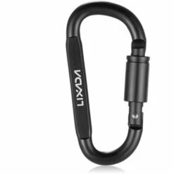 Lixada En Alliage D'Aluminium D-Anneau De Verrouillage Mousqueton A Vis De Verrouillage De Suspension Crochet Boucle Porte-Cles Pour Camping En Plein Air Randonnee, Noir -Equipement antichute Soldes 23156500 4