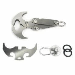 ASUPERMALL Grande Taille Gravity En Acier Inoxydable Crochet Mousqueton Puissant Aimant Exterieur Pliable Grappling Griffes Multifonctions Traction Voiture Sauvetage Edc Outil Tactique Porte-Cles D'Urgence Camping Voyage Kits D'Escalade
