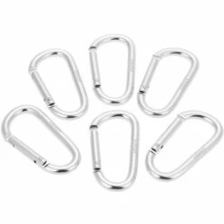 Lixada Paquet De 6 Aluminium Mousqueton D-Anneau De Verrouillage Mousqueton Porte-Clefs Crochet, Argent 10 Lixada Paquet De 6 Aluminium Mousqueton D-Anneau De Verrouillage Mousqueton Porte-Clefs Crochet, Argent -Equipement antichute Soldes 23196847 4