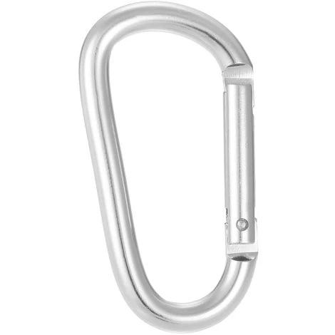 Lixada Paquet De 6 Aluminium Mousqueton D-Anneau De Verrouillage Mousqueton Porte-Clefs Crochet, Argent 7 Lixada Paquet De 6 Aluminium Mousqueton D-Anneau De Verrouillage Mousqueton Porte-Clefs Crochet, Argent – Image 5