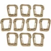 ASUPERMALL Paquet De 10 Verrouillage Polyvalent D-Ring Crochet De Suspension Mousqueton Porte-Cles Pour Molle Webbing, Bronzer -Equipement antichute Soldes 23196862 1