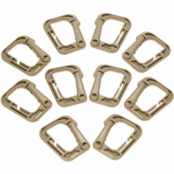 ASUPERMALL Paquet De 10 Verrouillage Polyvalent D-Ring Crochet De Suspension Mousqueton Porte-Cles Pour Molle Webbing, Bronzer -Equipement antichute Soldes 23196862 3