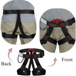 DEVENIRRICHE Baudrier Escalade Harnais D'escalade Ceinture De Sécurité Pour Femme Homme Escalade Alpinisme Montagne Descente En Rappel -Equipement antichute Soldes 25096148 5