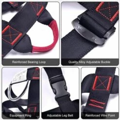 DEVENIRRICHE Harnais D'escalade, Baudrier Escalade Harnais,Guide Harnais,Ceintures De Sécurité Pour Alpinisme Haut Niveau Rescue Spéléologie Escalade Rappel Equip -Equipement antichute Soldes 25096151 3