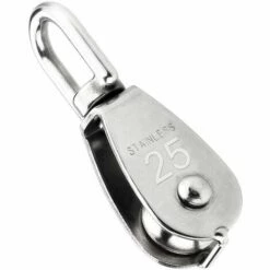 DEVENIRRICHE 5 Pièces Poulie Pour Cable, Poulie De Levage En 304 Acier Inoxydable - M25 Poulie Simple, Capacité De La Poulie 150 Kg - Argent -Equipement antichute Soldes 25526618 5