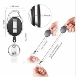 LANGRAY Porte-badge, Cartes-clés (3 Pièces Noires) -Equipement antichute Soldes 25754755 3