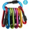 BEARSU Mousqueton Porte Clés,8 PCS Mousqueton Porte Clé Mousquetons Aluminium D-Anneau Crochet Pour Camping, Pêche,Randonnée,Voyages, La Maison, Sac à Dos, Et Porte-clés -Equipement antichute Soldes 25989534 1