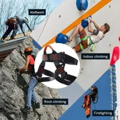 BEARSU Harnais D'escalade Pour Femme, Homme, Enfant Pour Alpinisme, Escalade, Rappel -Equipement antichute Soldes 26509231 4