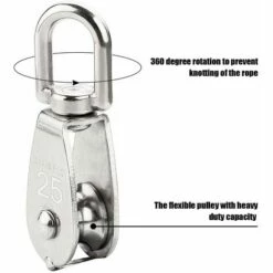 LONGZIMING 5 Pièces Poulie Pour Cable, Poulie De Levage En 304 Acier Inoxydable - M25 Poulie Simple, Capacité De La Poulie 150 Kg - Argent 10 LONGZIMING 5 Pièces Poulie Pour Cable, Poulie De Levage En 304 Acier Inoxydable - M25 Poulie Simple, Capacité De La Poulie 150 Kg - Argent -Equipement antichute Soldes 26551365 4
