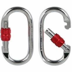 ASUPERMALL O-Safe Mousquetons De Verrouillage En Acier Inoxydable, Argent Et Rouge -Equipement antichute Soldes 27615173 3
