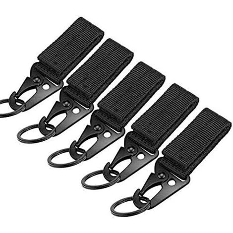 LangRay 5 PCS Mousqueton De Ceinture, Sangle En Nylon Avec Porte-Clés Anti-Friction Boucle De Gilet Tactique 10cm Pour Plein Air, Camping, Randonnée 3 LangRay 5 PCS Mousqueton De Ceinture, Sangle En Nylon Avec Porte-Clés Anti-Friction Boucle De Gilet Tactique 10cm Pour Plein Air, Camping, Randonnée