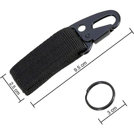 LangRay 5 PCS Mousqueton De Ceinture, Sangle En Nylon Avec Porte-Clés Anti-Friction Boucle De Gilet Tactique 10cm Pour Plein Air, Camping, Randonnée 4 LangRay 5 PCS Mousqueton De Ceinture, Sangle En Nylon Avec Porte-Clés Anti-Friction Boucle De Gilet Tactique 10cm Pour Plein Air, Camping, Randonnée – Image 2