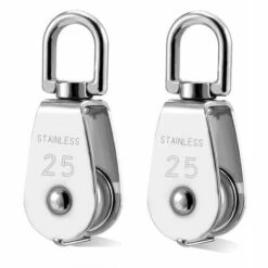 ABCRITAL 2 Pcs Poulie En Acier Inox 304 M25 Poulie De Levage Rouleau De Chargement