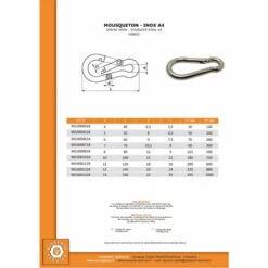 VIS EXPRESS MOUSQUETON INOX A4 DIAMETRE 10 | Conditionnement: Unitaire -Equipement antichute Soldes 28222751 2