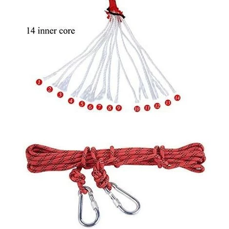BRIDAY Corde D’Escalade En Rappel Auxiliaire EPolyester/NylonCharge 900kg Pour Alpinisme Sauvetage 10m 4 BRIDAY Corde D’Escalade En Rappel Auxiliaire EPolyester/NylonCharge 900kg Pour Alpinisme Sauvetage 10m â Image 2
