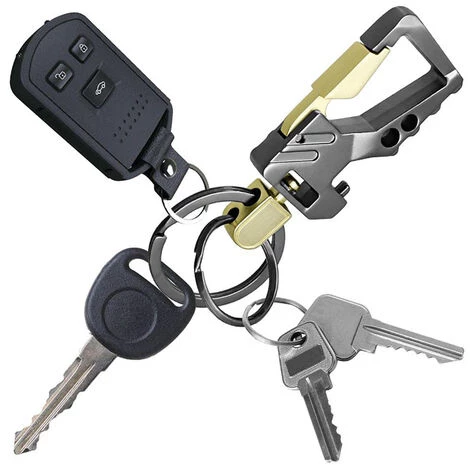 ILOVEMILAN 2 Pièces De Porte-clés Pour Hommes Mousqueton De Voiture Porte-clés Ouvre-bouteille En Métal Ouvre-bouteille Porte-clés (or Noir + Argent Noir 6 ILOVEMILAN 2 Pièces De Porte-clés Pour Hommes Mousqueton De Voiture Porte-clés Ouvre-bouteille En Métal Ouvre-bouteille Porte-clés (or Noir + Argent Noir – Image 4