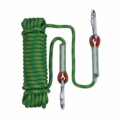 Triomphe Corde De Sécurité Corde En Nylon Corde D'escalade En Plein Air Corde D'escalade Corde D'escalade Corde De Sauvetage Corde De Descente Corde D'escalade 10mm Vert (30 Mètres + 2 Boucles De Mousqueton
