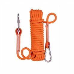Triomphe Corde De Sécurité Corde En Nylon Corde D'escalade En Plein Air Corde D'escalade Corde D'escalade Corde De Sauvetage Corde De Descente Corde D'escalade 14mm Orange Jaune (20 Mètres + 2 Mousquetons