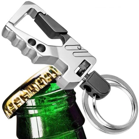 Perle Rare 2pcs Hommes Porte-clés Mousqueton De Voiture Porte-clés Ouvre-bouteille En Métal Porte-clés Ouvre-bouteille (or Noir + Argent Noir- 7 Perle Rare 2pcs Hommes Porte-clés Mousqueton De Voiture Porte-clés Ouvre-bouteille En Métal Porte-clés Ouvre-bouteille (or Noir + Argent Noir- – Image 5