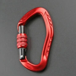 AL-NASR Boucle De Securite De Type 22Kn D, Mousqueton En Alliage D'Aluminium Lourd, Verrouillage A Vis, Rouge -Equipement antichute Soldes 30200804 3