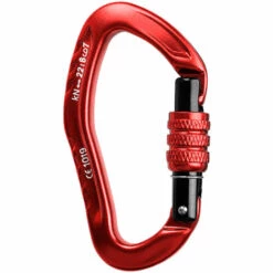AL-NASR Boucle De Securite De Type 22Kn D, Mousqueton En Alliage D'Aluminium Lourd, Verrouillage A Vis, Rouge -Equipement antichute Soldes 30200804 4