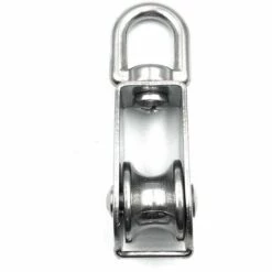 ABCRITAL 4 Pièces 20 Mm Poulie Simple Poulie En Acier Inox Poulie De Levage Capacité De La Poulie - Argent -Equipement antichute Soldes 30216446 3