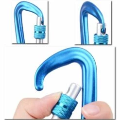 ABCRITAL Mousquetons Aluminum 12 Kn Porte Clé En Forme D 2 Ou 4 Pièces Robuste Petite Boucle Clip Léger Pour Camping Randonnée Sac À Dos Laisse De Chien