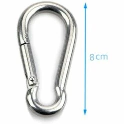 ABCRITAL 2Pcs Mousqueton De Fixation Pour Charges Lourdes, Sports, Chiens De Serrure, Hamac Balançoire, En Acier Inoxydable 304, 8Mm Épaisseur -Equipement antichute Soldes 30647929 3