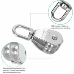 DEVENIRRICHE 2pcs Bloc De Poulie,Poulie De Levage Pour Cable,Poulie Double A Fixe,Poulie Pour Cable Acier,Poulie Pour Cable,Poulie Double,Poulie Acier Inoxydable (M20-S) 9 DEVENIRRICHE 2pcs Bloc De Poulie,Poulie De Levage Pour Cable,Poulie Double A Fixe,Poulie Pour Cable Acier,Poulie Pour Cable,Poulie Double,Poulie Acier Inoxydable (M20-S) -Equipement antichute Soldes 30778308 3