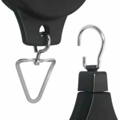 ABCRITAL Poulie Pour Plantes, Poulie Rétractable Robuste Et Facile À Atteindre, Suspension Pour Panier De Fleurs, Crochet Pour Paniers De Jardin, Pots Et Mangeoire Pour Oiseaux, Suspendez Haut Et Tirez Vers Le Bas Pour Arroser Ou Alimenter Le Paquet De 2 (Noir) -Equipement antichute Soldes 31940013 5