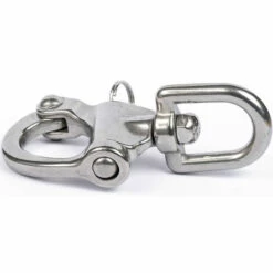 AFGDIFFUSION Mousqueton De Drisse à émerillon Inox A4 Angle Racine > Accueil > ACCASTILLAGE > Mousqueton : Racine > Accueil > ACCASTILLAGE > Mousqueton