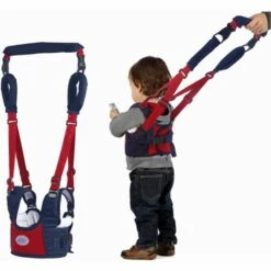 LangRay Trotteur Harnais De Marche Pour Bébé, Aide à L'apprentissage Du Support Et De La Marche Pour Bébé, 4 En 1 Fonctionnel Harnais De Sécurité Walker Pour Bébé 7-24 Mois (Blue) -Equipement antichute Soldes 32756939 3