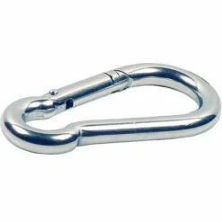 BANYO Mousqueton De Pompier Zingue. Dimension 80 X 8 Mm Force Portante 230 Kg