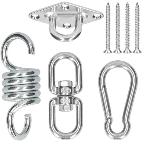 ASUPERMALL Kit De Suspension D'Oscillation Robuste, Kit D'Installation De Rotation D'Oscillation De Crochet De Ressort, Kit De Suspension De Mousqueton 4 ASUPERMALL Kit De Suspension D'Oscillation Robuste, Kit D'Installation De Rotation D'Oscillation De Crochet De Ressort, Kit De Suspension De Mousqueton – Image 2