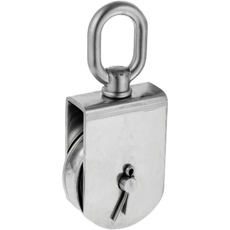 AIDUCHO Robuste Poulie à Corde Réa Simple Avec Emerillon Pivotante En Inox Pulley Block Charge Max. 35-1000 Kg - M75 6 AIDUCHO Robuste Poulie à Corde Réa Simple Avec Emerillon Pivotante En Inox Pulley Block Charge Max. 35-1000 Kg - M75 – Image 4
